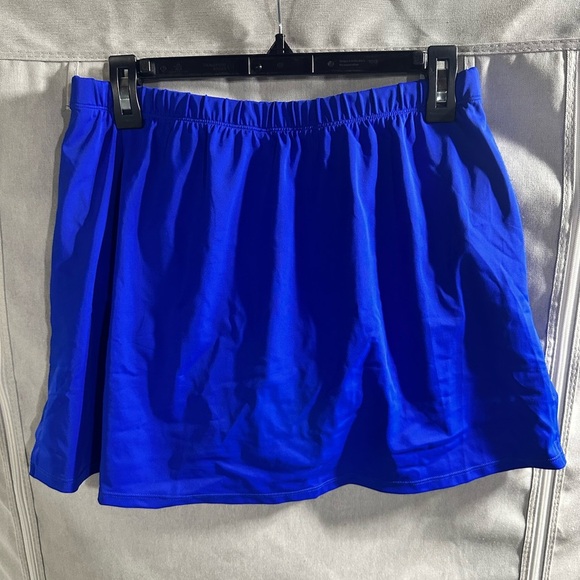 Kim Gravel x Swimsuits For All Side‎ Slit Swim Skirt Size 10 Blue Dazzle A590018 - Picture 6 of 7